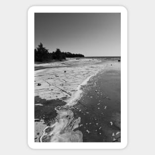 Black And White Shore Sticker